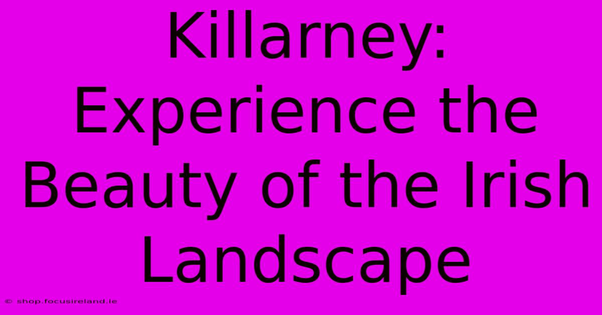 Killarney: Experience The Beauty Of The Irish Landscape