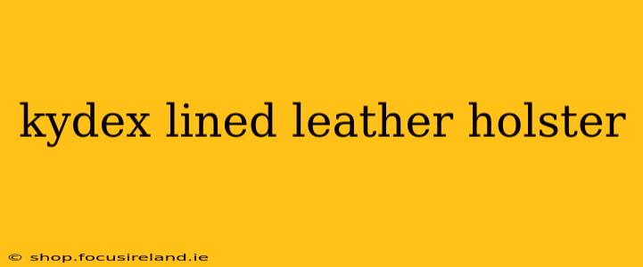 kydex lined leather holster
