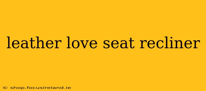 leather love seat recliner