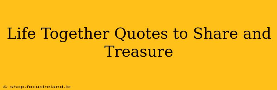 Life Together Quotes to Share and Treasure
