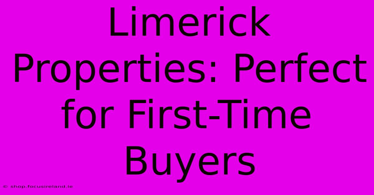 Limerick Properties: Perfect For First-Time Buyers