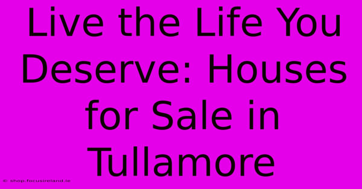 Live The Life You Deserve: Houses For Sale In Tullamore