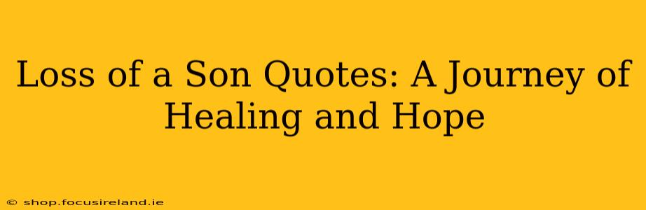 Loss of a Son Quotes: A Journey of Healing and Hope