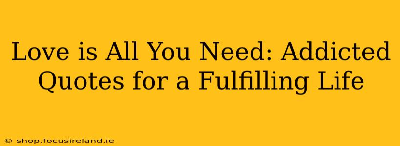 Love is All You Need: Addicted Quotes for a Fulfilling Life