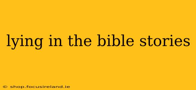 lying in the bible stories