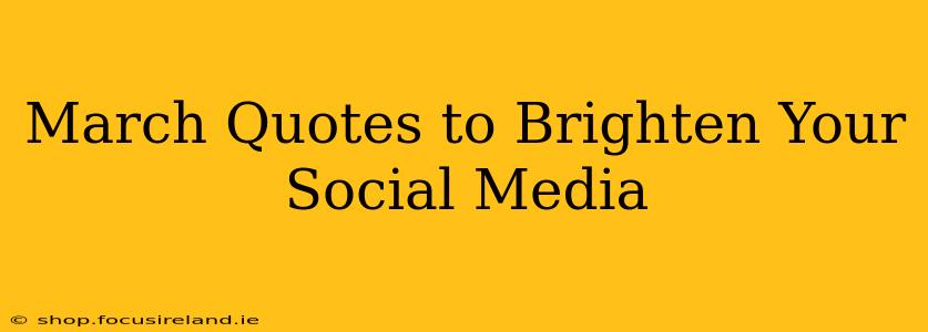 March Quotes to Brighten Your Social Media
