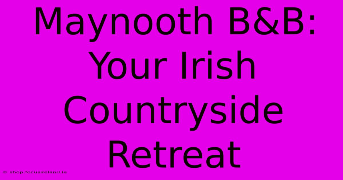 Maynooth B&B: Your Irish Countryside Retreat