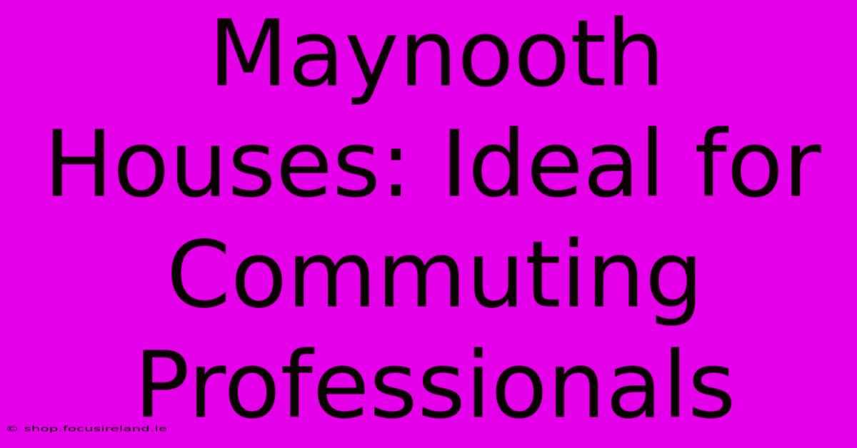 Maynooth Houses: Ideal For Commuting Professionals