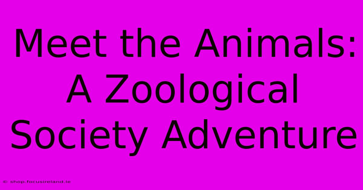 Meet The Animals: A Zoological Society Adventure