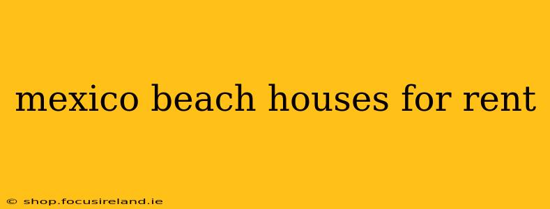 mexico beach houses for rent