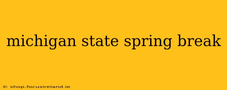 michigan state spring break