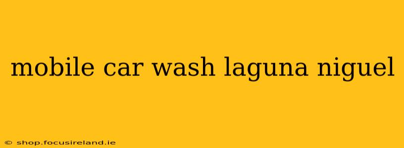 mobile car wash laguna niguel