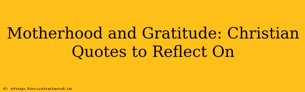 Motherhood and Gratitude: Christian Quotes to Reflect On