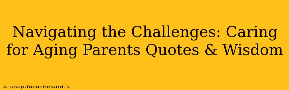 Navigating the Challenges: Caring for Aging Parents Quotes & Wisdom