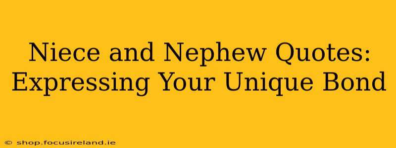Niece and Nephew Quotes: Expressing Your Unique Bond