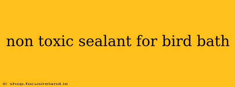 non toxic sealant for bird bath