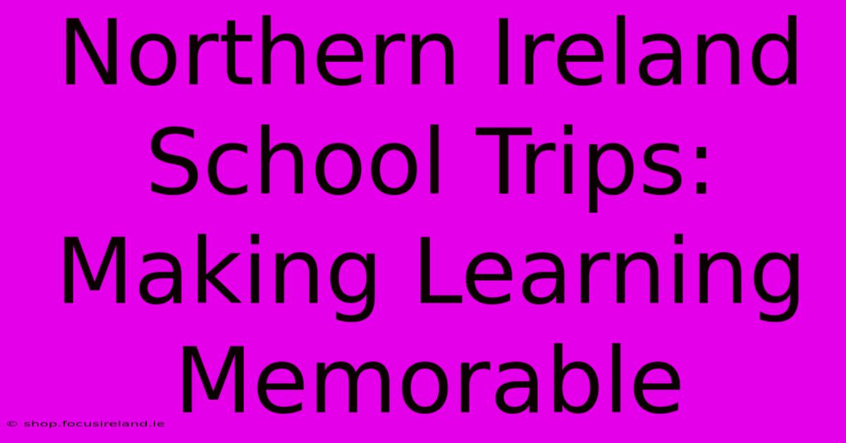 Northern Ireland School Trips:  Making Learning Memorable