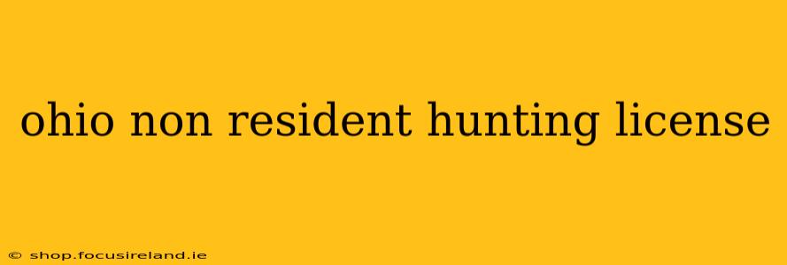 ohio non resident hunting license