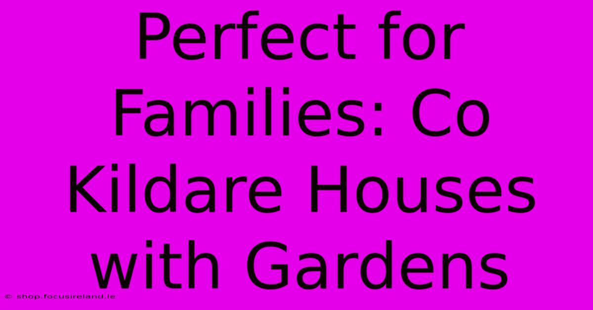 Perfect For Families: Co Kildare Houses With Gardens