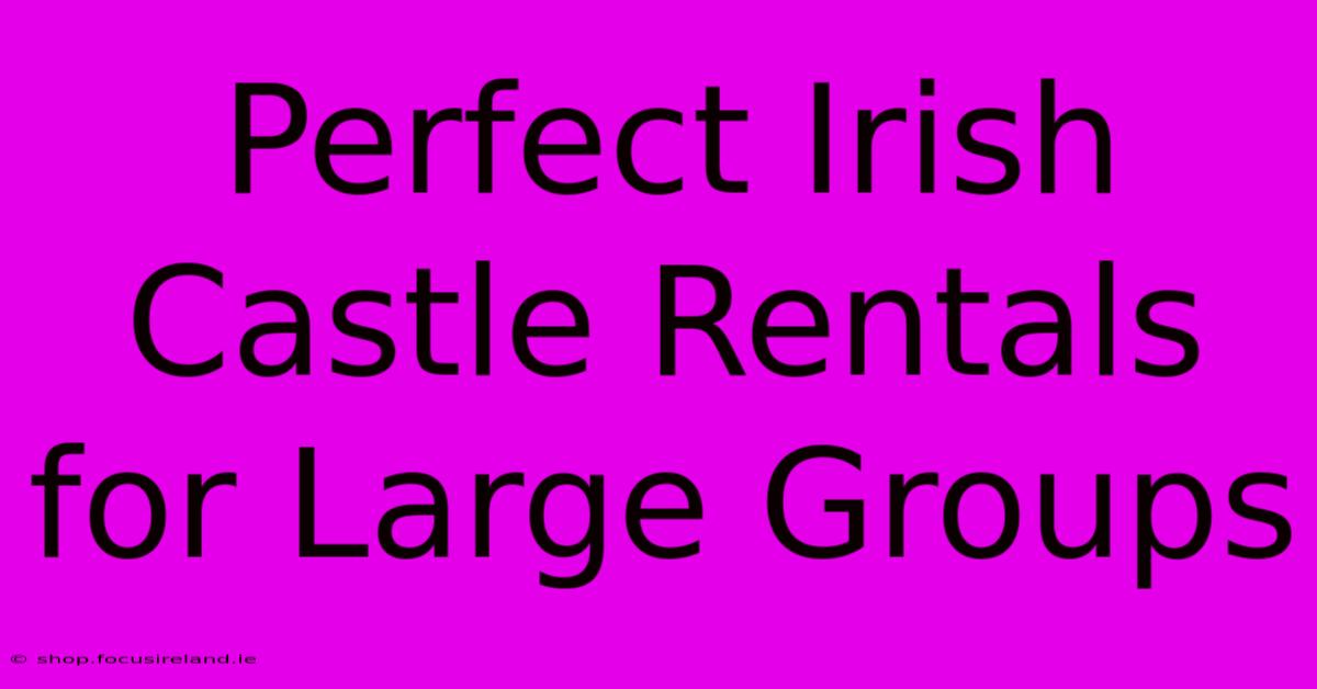 Perfect Irish Castle Rentals For Large Groups