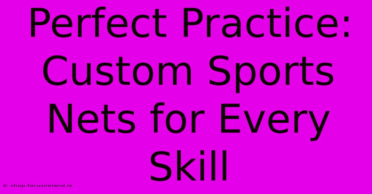 Perfect Practice: Custom Sports Nets For Every Skill