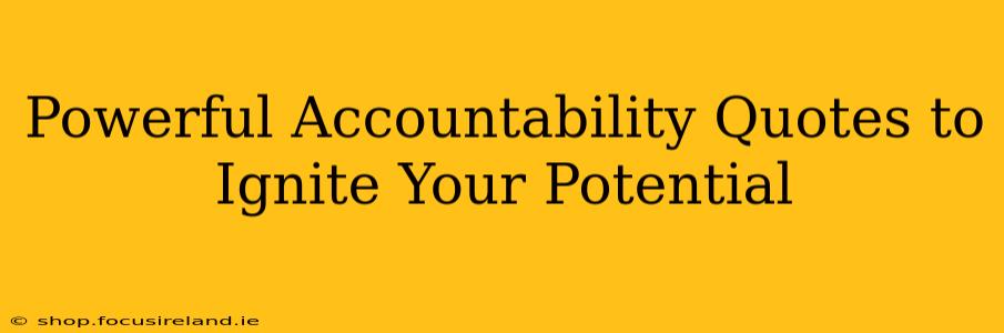 Powerful Accountability Quotes to Ignite Your Potential