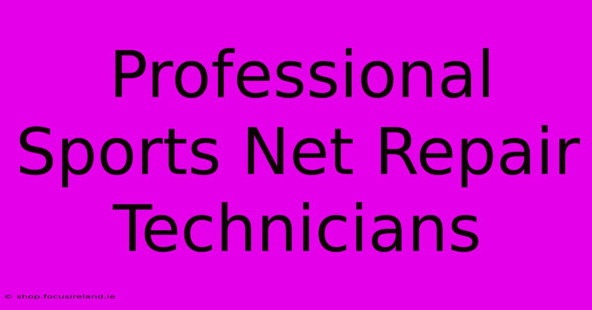 Professional Sports Net Repair Technicians