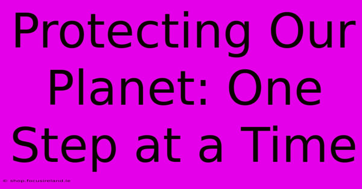 Protecting Our Planet: One Step At A Time