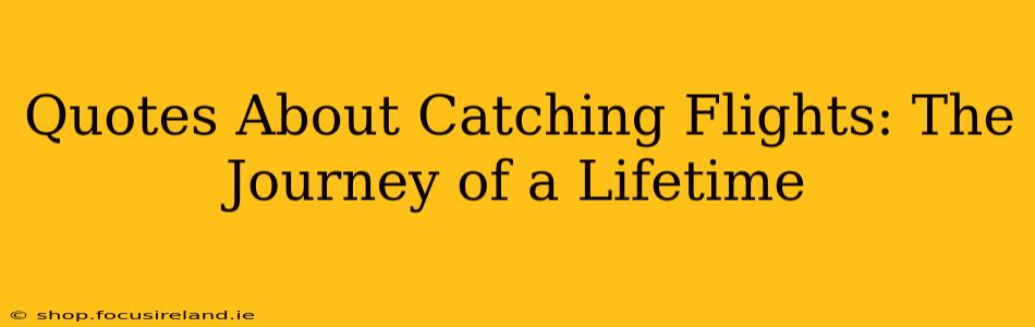Quotes About Catching Flights: The Journey of a Lifetime