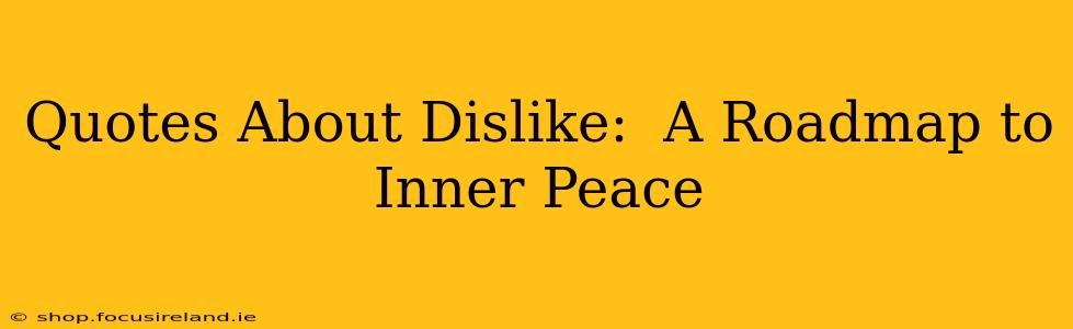 Quotes About Dislike:  A Roadmap to Inner Peace