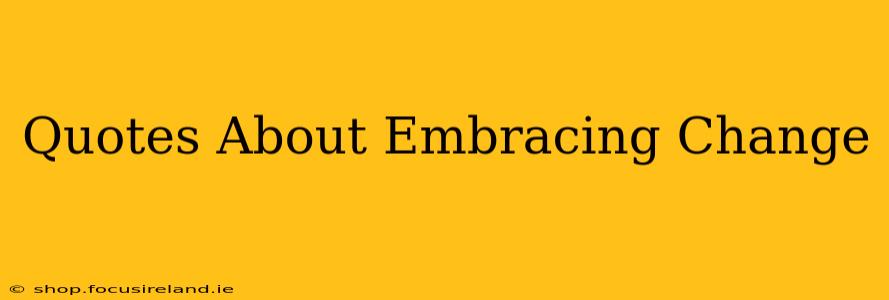 Quotes About Embracing Change