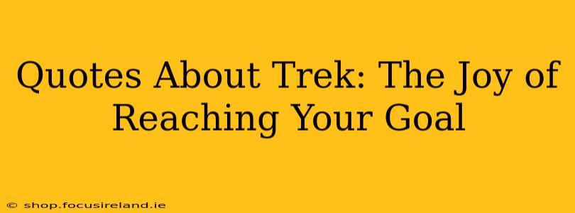 Quotes About Trek: The Joy of Reaching Your Goal