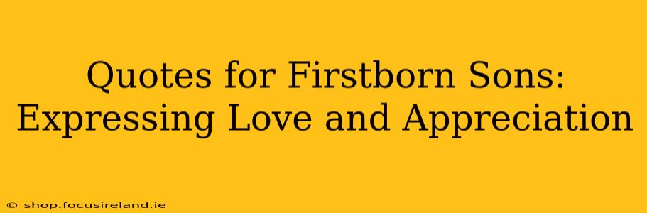 Quotes for Firstborn Sons: Expressing Love and Appreciation