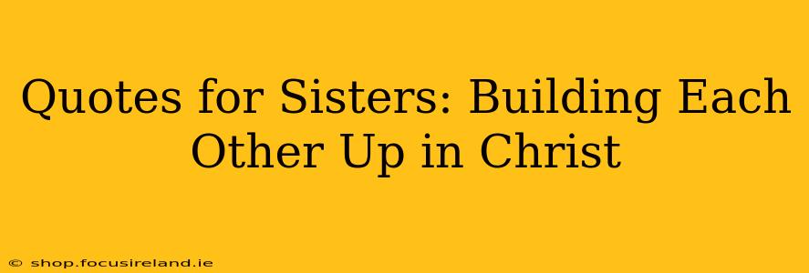 Quotes for Sisters: Building Each Other Up in Christ