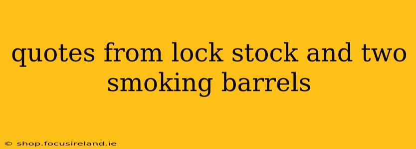 quotes from lock stock and two smoking barrels
