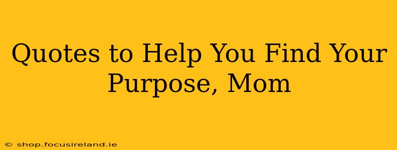 Quotes to Help You Find Your Purpose, Mom