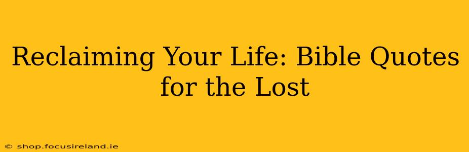Reclaiming Your Life: Bible Quotes for the Lost
