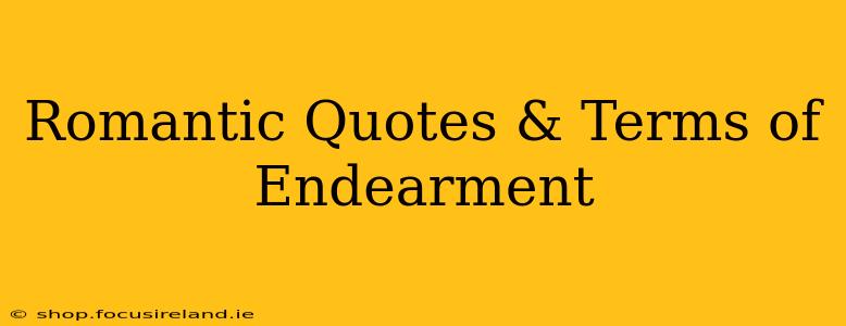 Romantic Quotes & Terms of Endearment