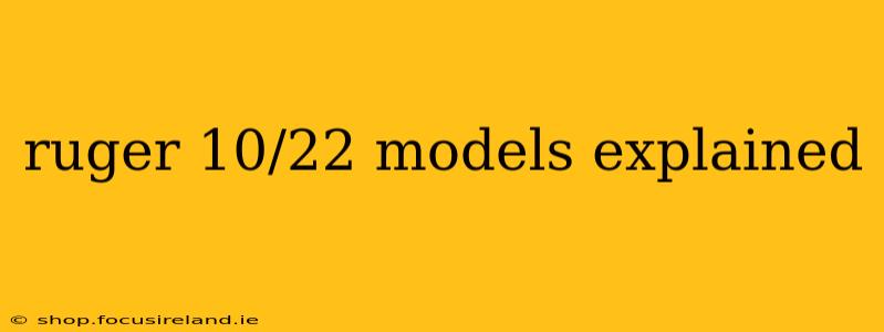 ruger 10/22 models explained