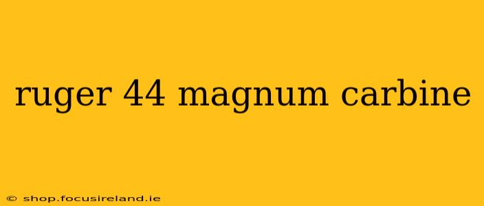 ruger 44 magnum carbine