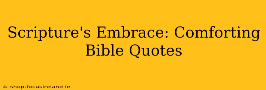 Scripture's Embrace: Comforting Bible Quotes