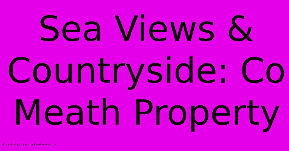 Sea Views & Countryside: Co Meath Property