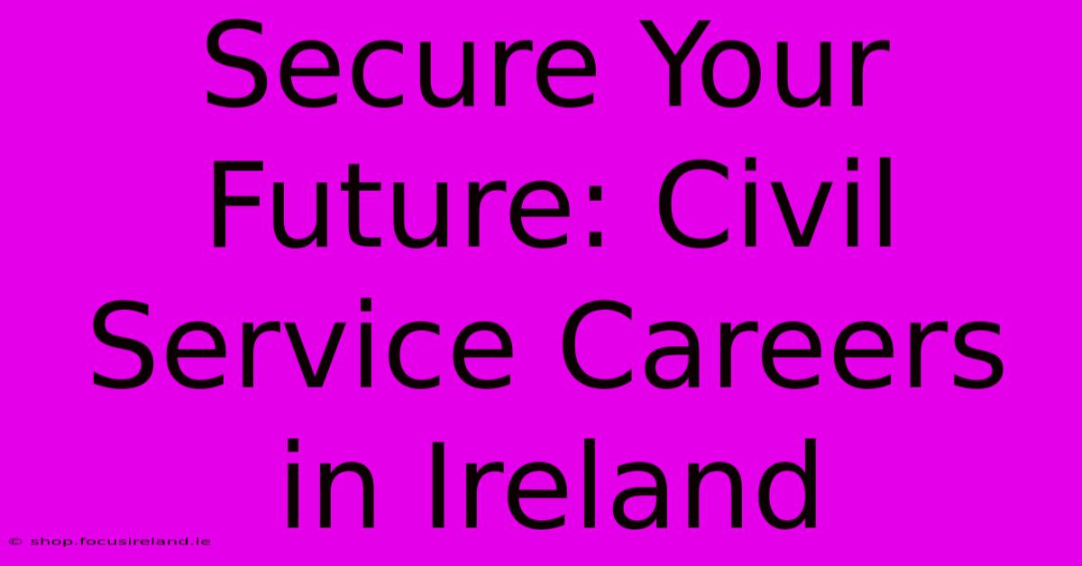 Secure Your Future: Civil Service Careers In Ireland