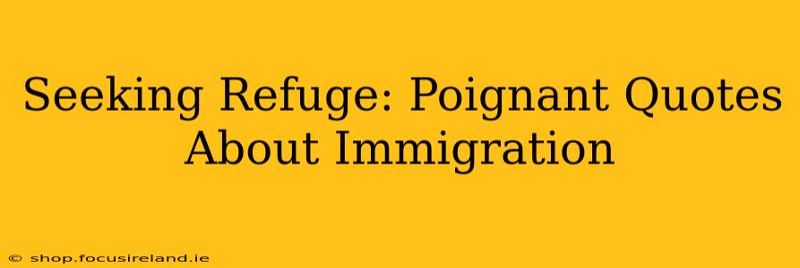 Seeking Refuge: Poignant Quotes About Immigration