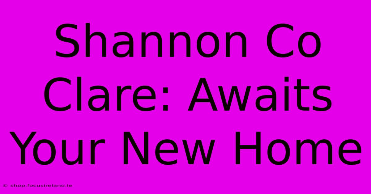 Shannon Co Clare: Awaits Your New Home