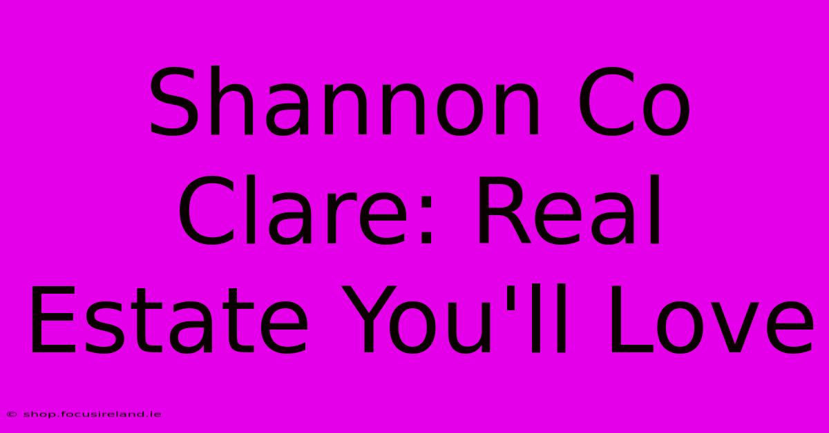 Shannon Co Clare: Real Estate You'll Love