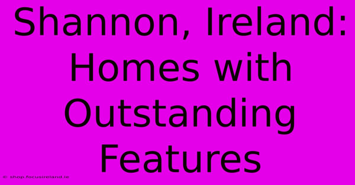 Shannon, Ireland: Homes With Outstanding Features