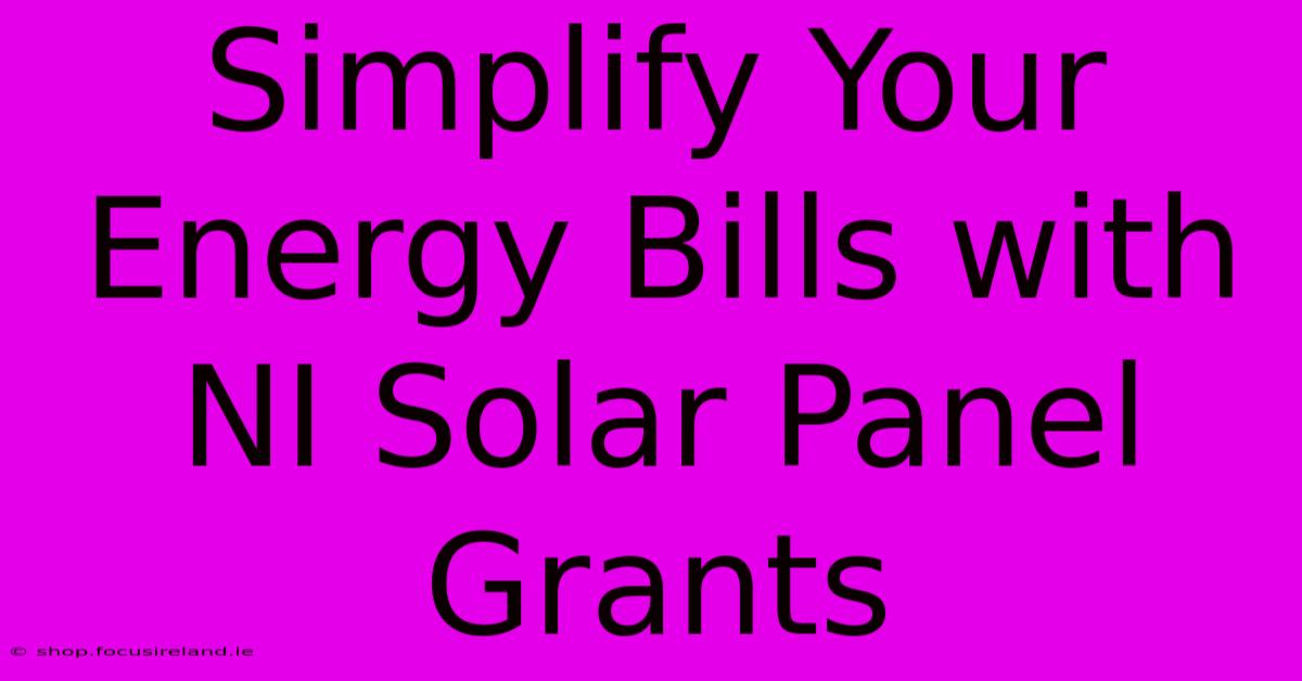 Simplify Your Energy Bills With NI Solar Panel Grants