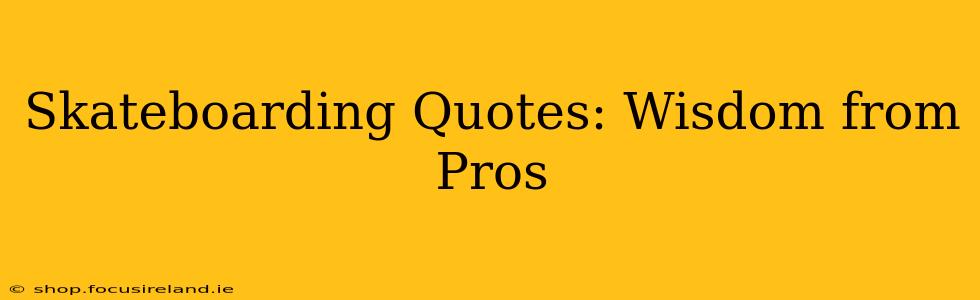 Skateboarding Quotes: Wisdom from Pros