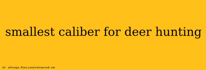smallest caliber for deer hunting